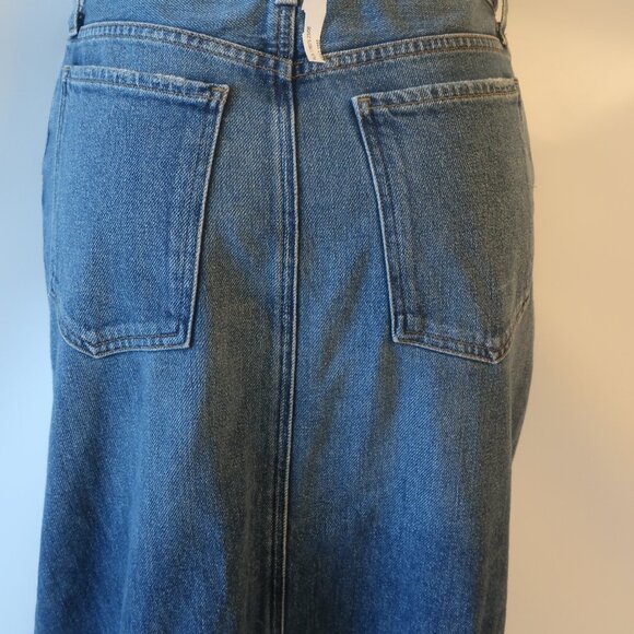 NWT Womens Agolde Blue Long Maxi Denim Leif Skirt 25 * - Picture 11 of 13